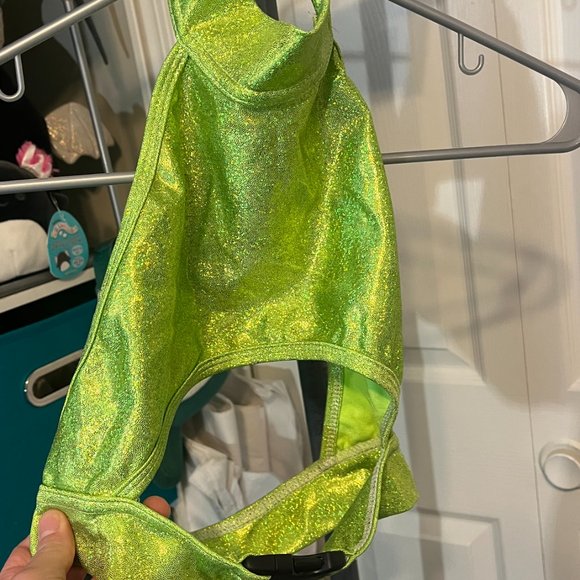 Green Neon Sparkle Rave Outfit Music Festival Rolita Couture - Picture 5 of 7